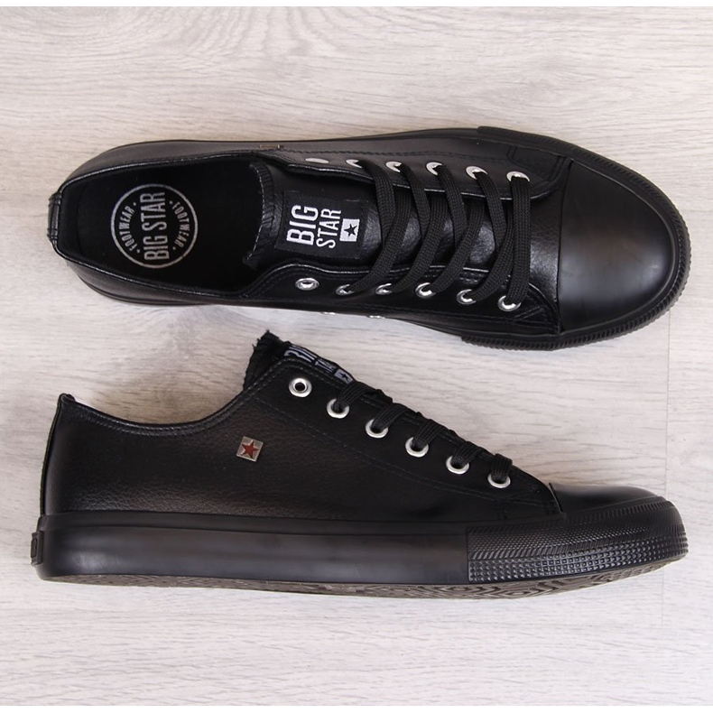 Deportivas de hombre en ecopiel negra Big Star V174345 negro 1