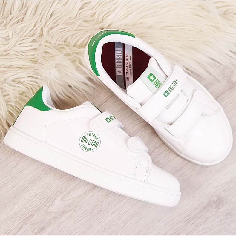 Deportivas infantiles ecopiel velcro blanco Big Star DD374029 1