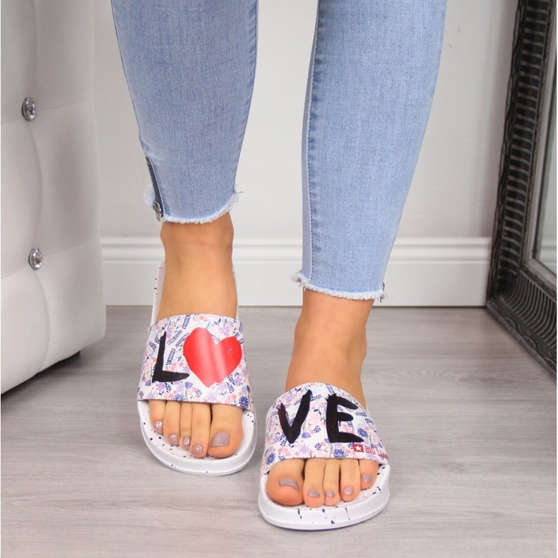 Chanclas de playa de goma blanca para mujer Big Star blanco 2