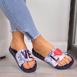 Chanclas de playa mujer goma azul marino Big Star 1