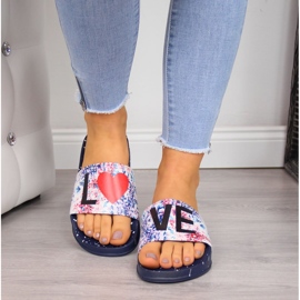 Chanclas de playa mujer goma azul marino Big Star 2