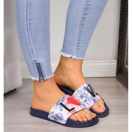 Chanclas de playa mujer goma azul marino Big Star 3
