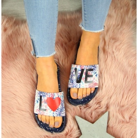 Chanclas de playa mujer goma azul marino Big Star 5