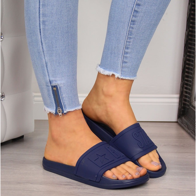 Big Star DD274A269 zapatillas de playa de goma azul marino 2