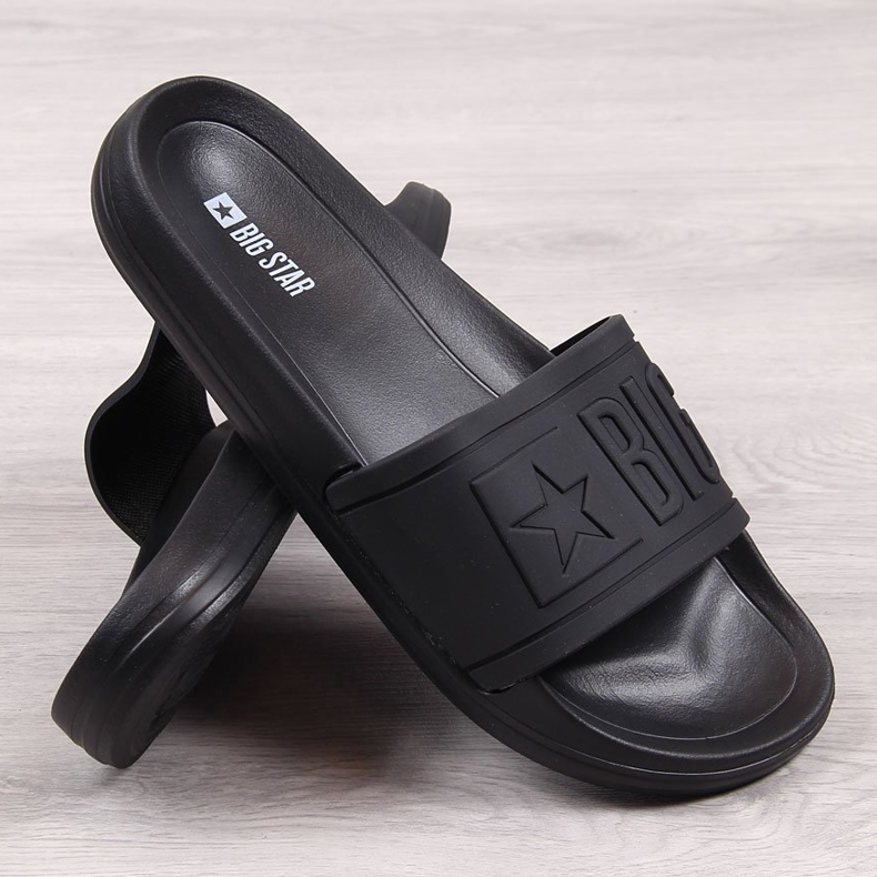 Chanclas de playa de goma para niños negras Big Star DD374157 negro 1