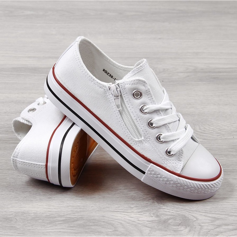 News Deportivas bajas para niños con cremallera, blancas NOVEDADES blanco 1