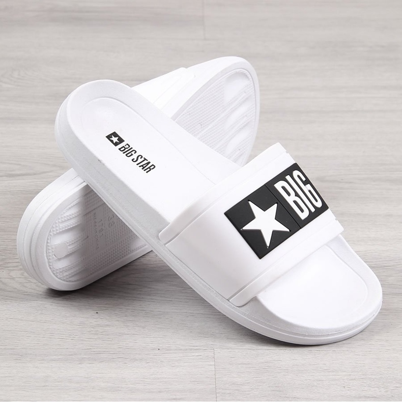 Chanclas de playa de goma blanca Big Star DD274A264 blanco 2