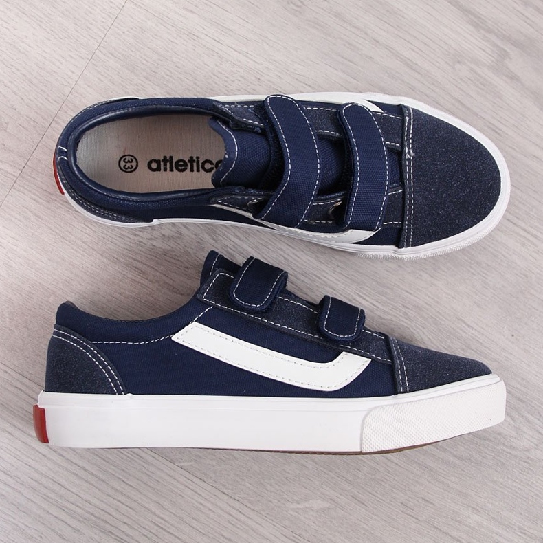 Deportivas niño Atletico azul marino con velcros 1