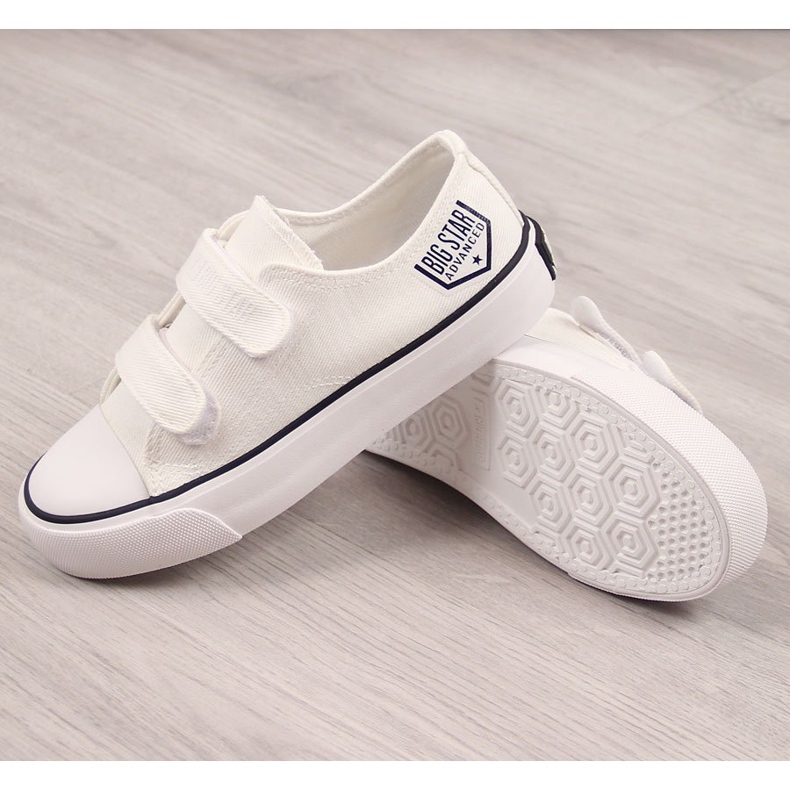 Deportivas infantiles blancas con velcro Big Star FF374061 blanco 1