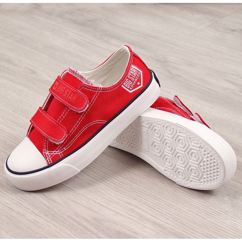 Red Big Star FF374063 zapatillas deportivas bajas para niños con cierre de velcro rojo 1