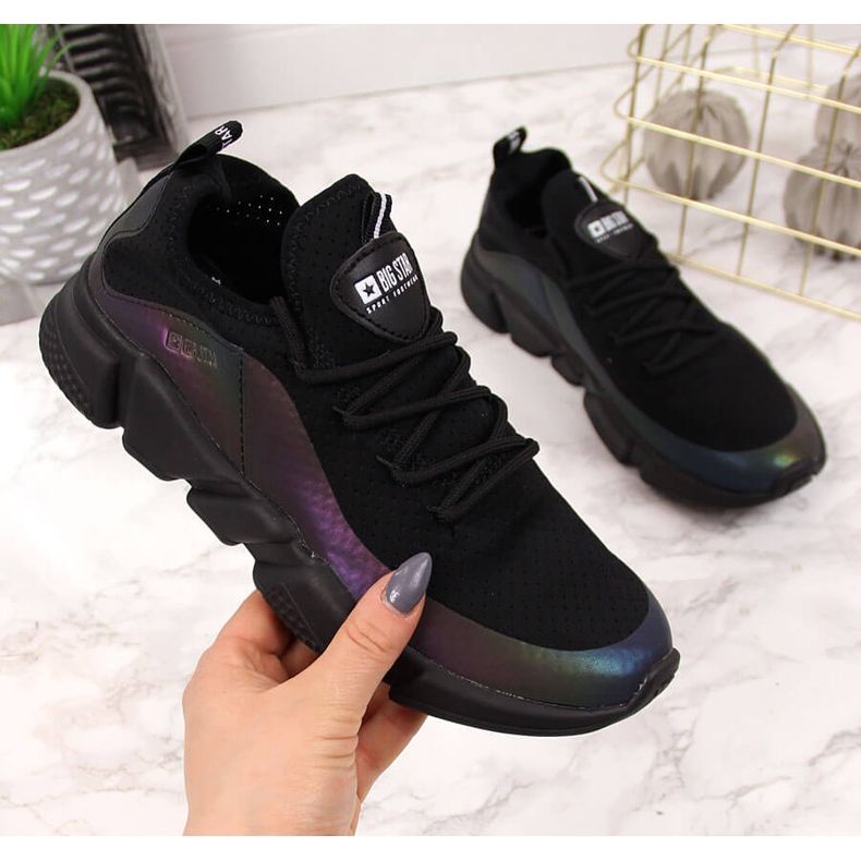 Black Big Star FF274A053 deportivas negras de mujer negro 2