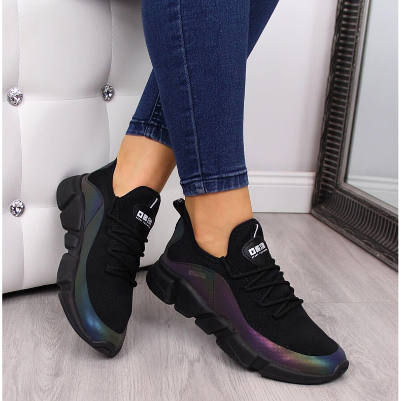 Black Big Star FF274A053 deportivas negras de mujer negro 1