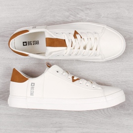 Blanco Zapatillas bajas de cuero ecológico para hombre Big Star GG174025 3