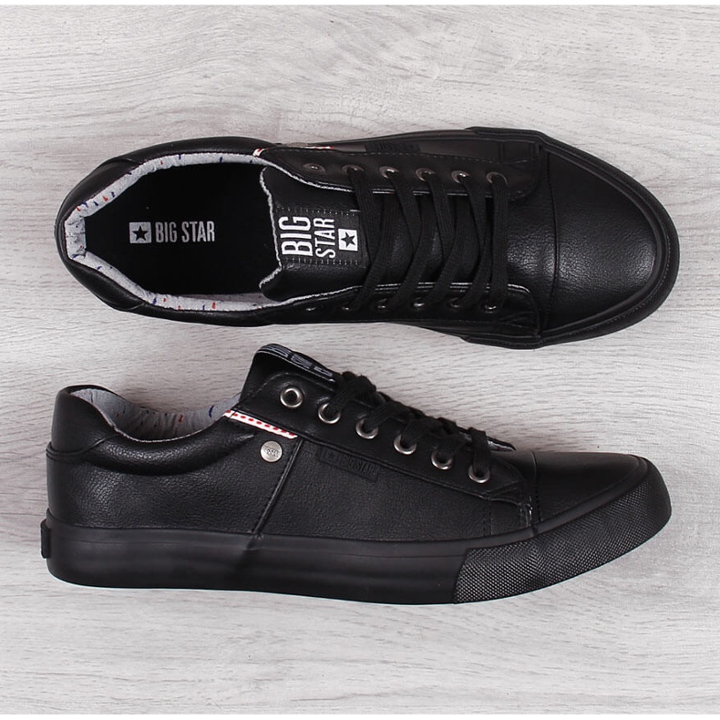 Zapatilla baja de hombre ecopiel negra Big Star GG174029 negro 1