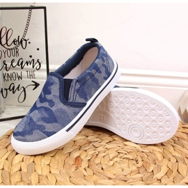 Zapatillas slip on pantuflas para jardín de infantes azul marino Atletico 3