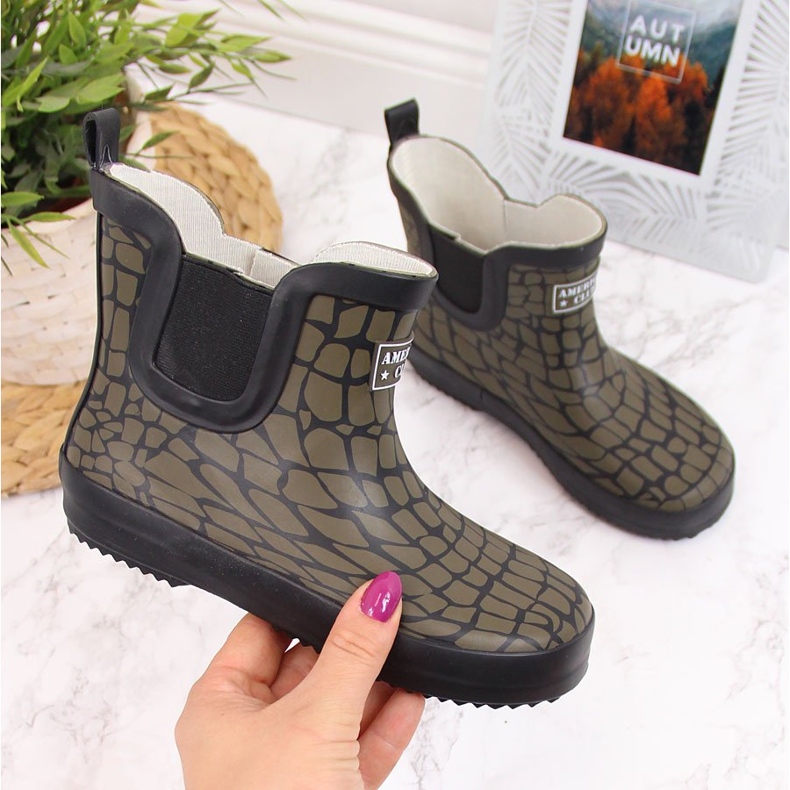 Chanclas de niño American Club kaki verde 1