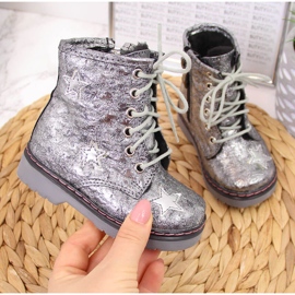 Botas niña plateada metalizada cálida Kornecki 6216 plata 1 Botas niña plateada metalizada cálida Kornecki 6216 plata 1