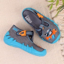 Zapatillas de estar por casa de niño, Befado gris y azul 3