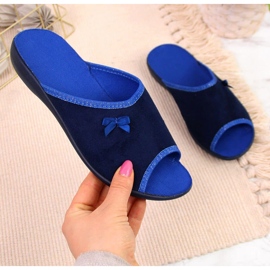 Zapatillas de estar por casa de mujer, azul marino y azul Befado 2