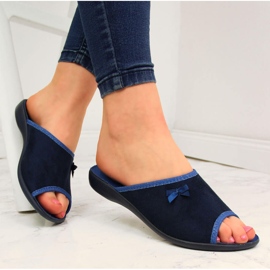Zapatillas de estar por casa de mujer, azul marino y azul Befado 1