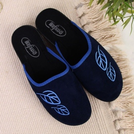 Zapatillas de estar por casa de mujer azul marino en la hoja de Befado 2
