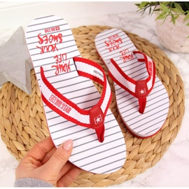 Chanclas de playa rojas para mujer Red Big Star DD274A249 rojo 2