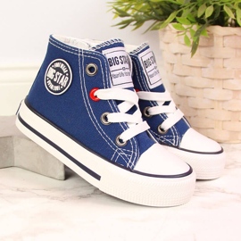 Deportivas infantiles con tobillera azul marino Big Star HH374085 3