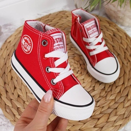 Deportivas infantiles con cremallera rojo Big Star HH374086 1