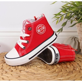 Deportivas infantiles con cremallera rojo Big Star HH374086 3
