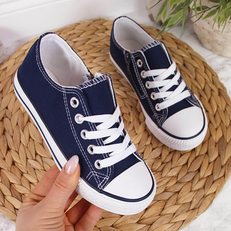 Deportivas bajas de niño Atletico azul marino con cremallera 1 Deportivas bajas de niño Atletico azul marino con cremallera 1