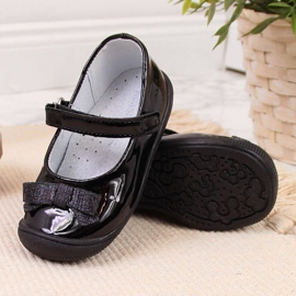 Bailarinas niña negro velcro negro Kornecki 6065 2