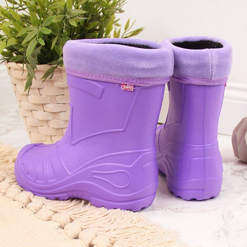 Botas de nieve de niña con calcetín Befado morado púrpura 2
