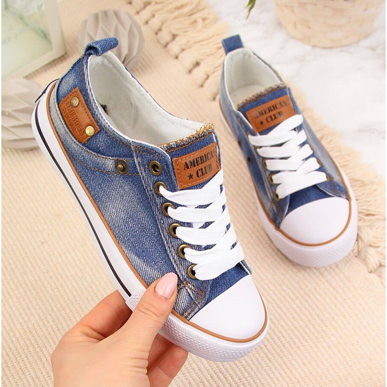 Deportivas bajas de niño American Club azul marino 1