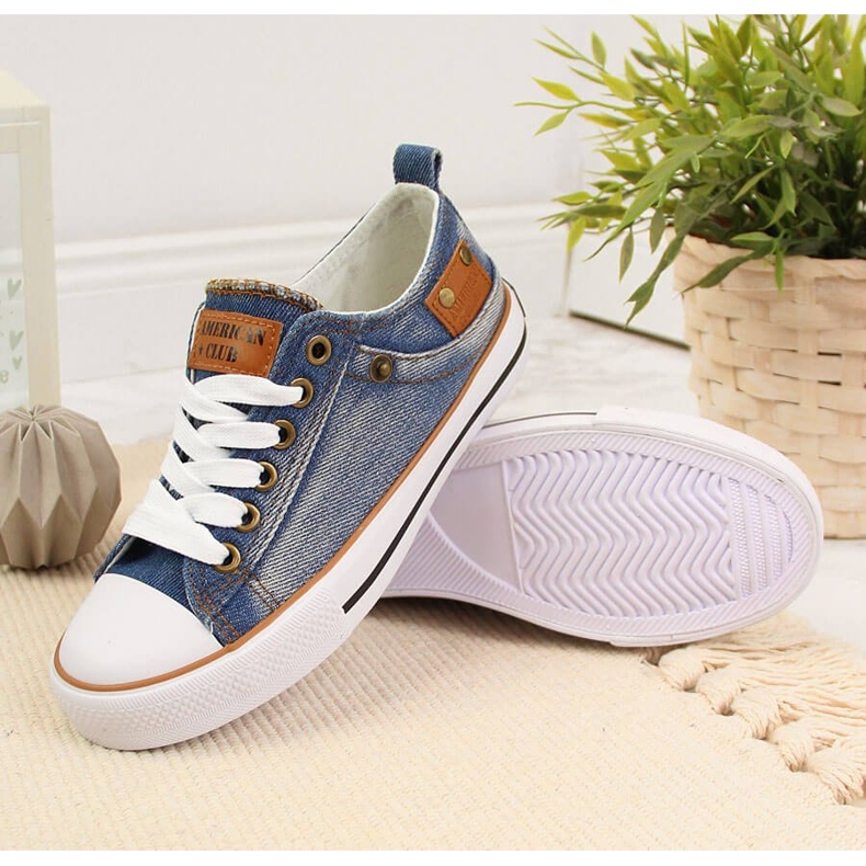 Deportivas bajas de niño American Club azul marino 2