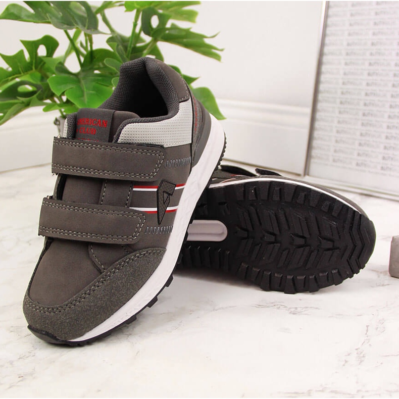Sport niño gris American Club velcros 2