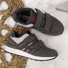 Sport niño gris American Club velcros 3