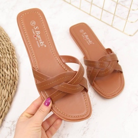 S.Barski Zapatillas casa planas mujer camel S. Barski marrón 2