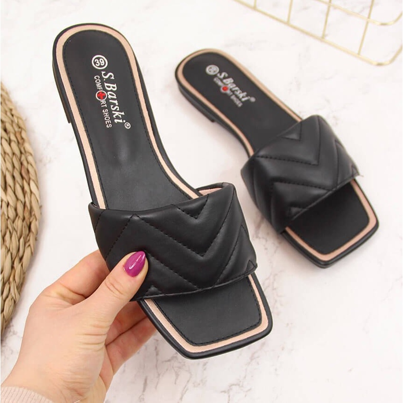 S.Barski Babucha mujer acolchada negra S. Barski negro 2