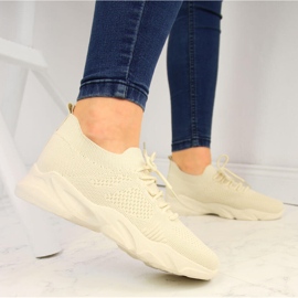 Deportivas calcetines mujer Filippo beige 2