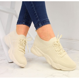 Deportivas calcetines mujer Filippo beige 1 Deportivas calcetines mujer Filippo beige 1