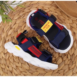 American Club sandalias azul marino con velcros para niño 2
