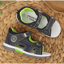 Sandalias gris con velcros para niño American Club 3