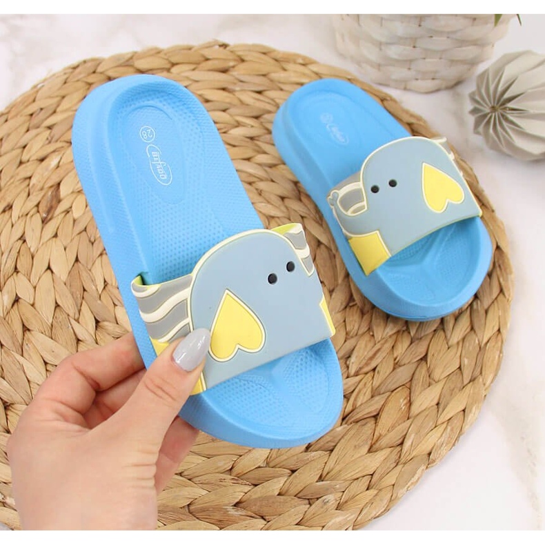 Zapatillas de casa de espuma para niños Befado azul 1