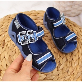 Zapatillas de niños para jardín de infantes en nabos Befado azul marino 2