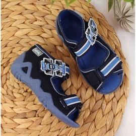 Zapatillas de niños para jardín de infantes en nabos Befado azul marino 3