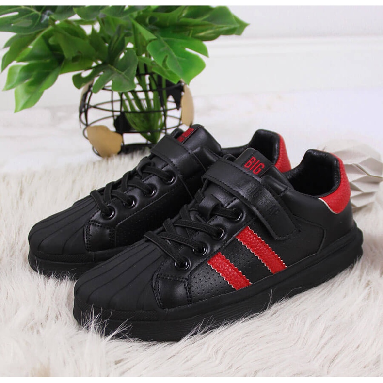 Deportiva infantil negra Big Star GG374022 velcros negro 2