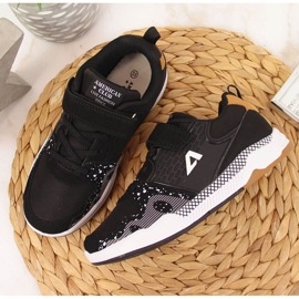 Deportivas de niño American Club negras con velcro negro 3