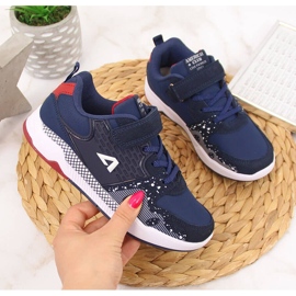 Deportiva infantil American Club azul marino con velcros 1