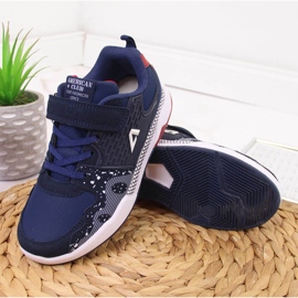 Deportiva infantil American Club azul marino con velcros 2