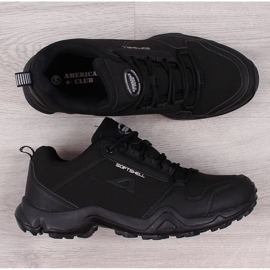 Zapatos de trekking impermeables para hombre American Club negros 2